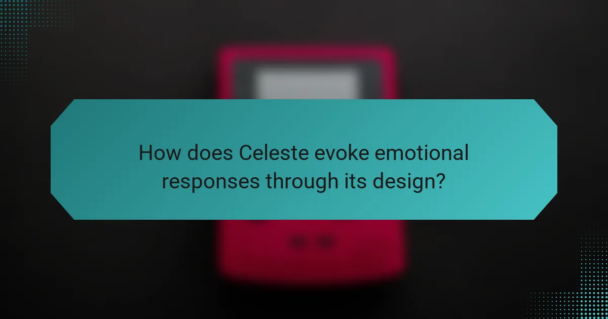 How does Celeste evoke emotional responses through its design?