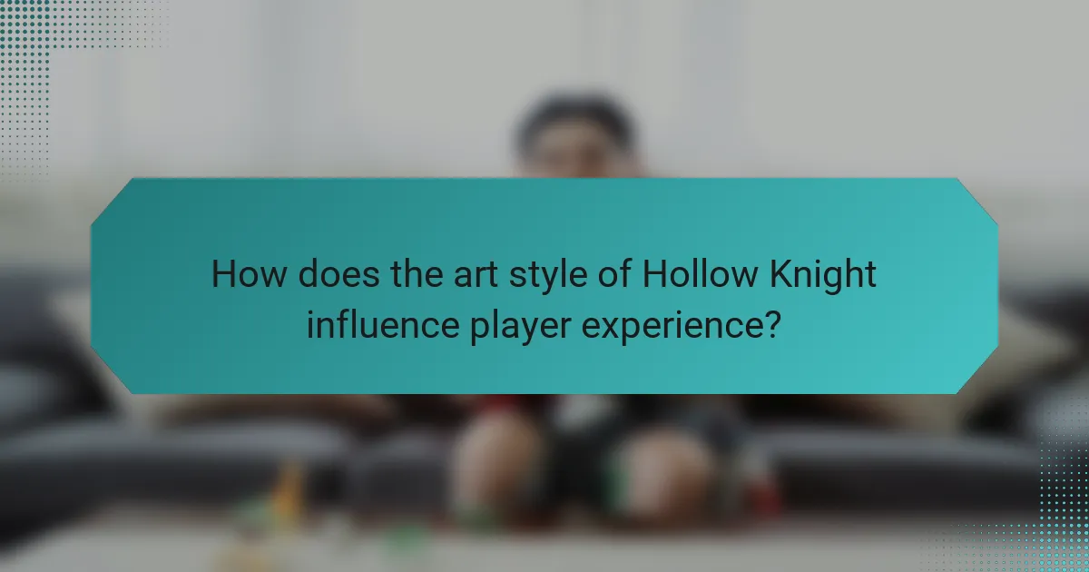 How does the art style of Hollow Knight influence player experience?