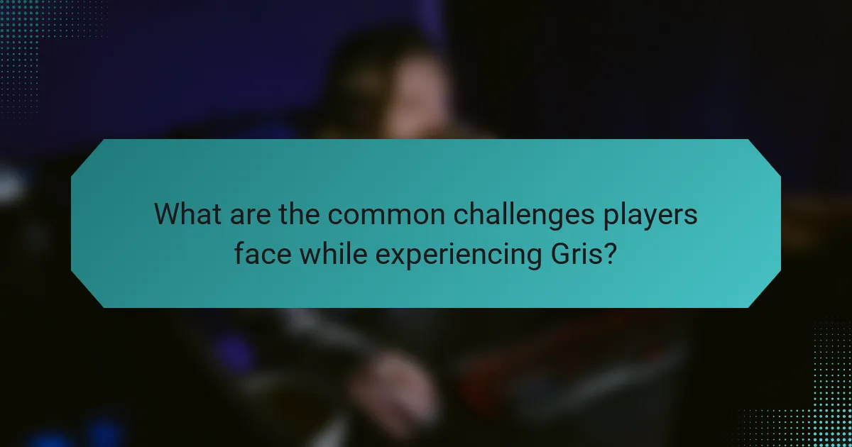 What are the common challenges players face while experiencing Gris?