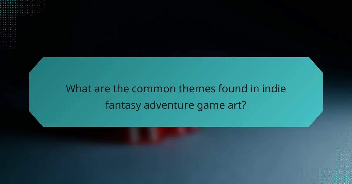 What are the common themes found in indie fantasy adventure game art?