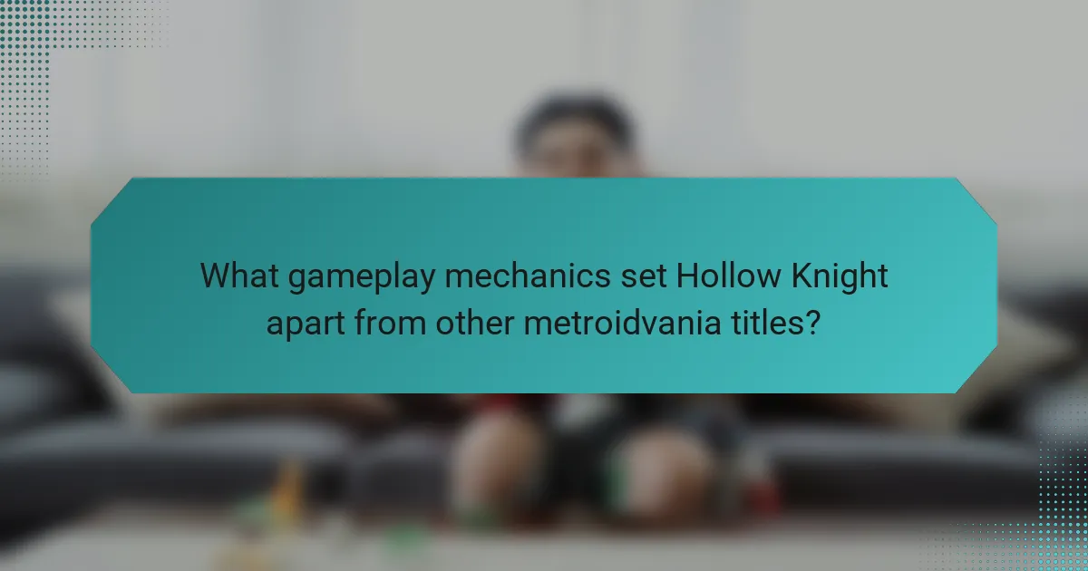 What gameplay mechanics set Hollow Knight apart from other metroidvania titles?